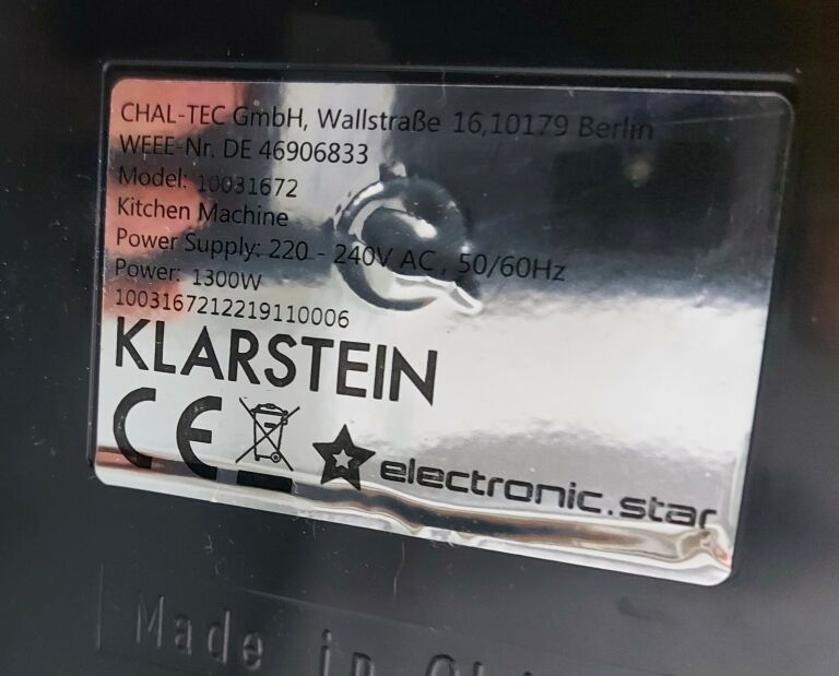 ROBOT KUCHENNY KLARSTEIN BELLA ARGENTEA 2G 1200 W