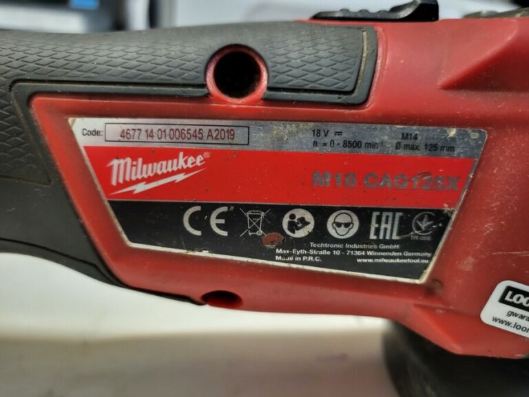 SZLIFIERKA KĄTOWA MILWAUKEE M18 CAG125X