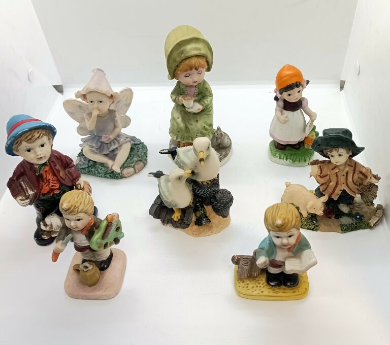 STARE FIGURKI CERAMICZNE NIEMCY LATA 50-TE ZESTAW