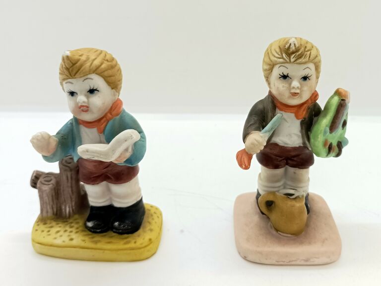 STARE FIGURKI CERAMICZNE NIEMCY LATA 50-TE ZESTAW