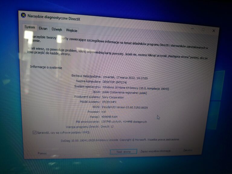 SONY VAIO PCG-71913L WIN10, 4GB, 750 GB, I3-2350M
