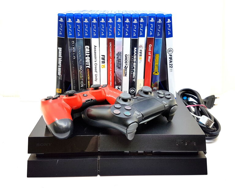 KONSOLA PS4 500GB 2 PADY KOLEKCJA GIER 14 SZT.