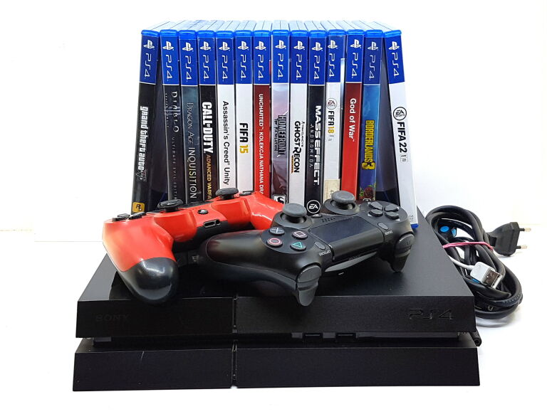 KONSOLA PS4 500GB 2 PADY KOLEKCJA GIER 14 SZT.