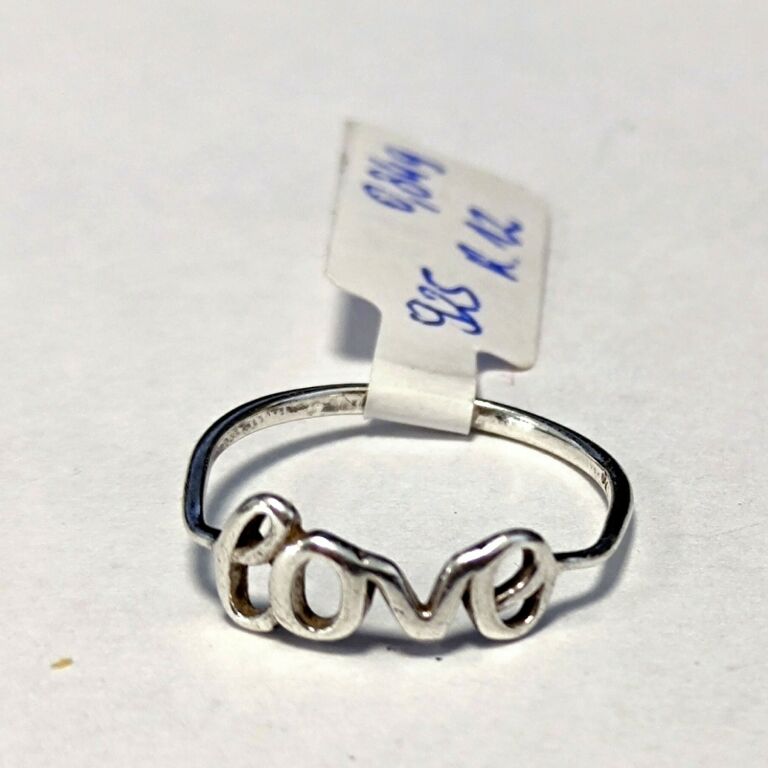 SREBRNY PIERŚCIONEK LOVE 0,84G 925 R.12