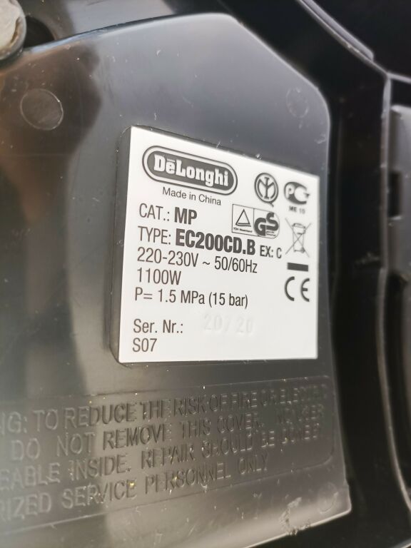 EKSPRES CIŚNIENIOWY DELONGHI MP EC200CD.B