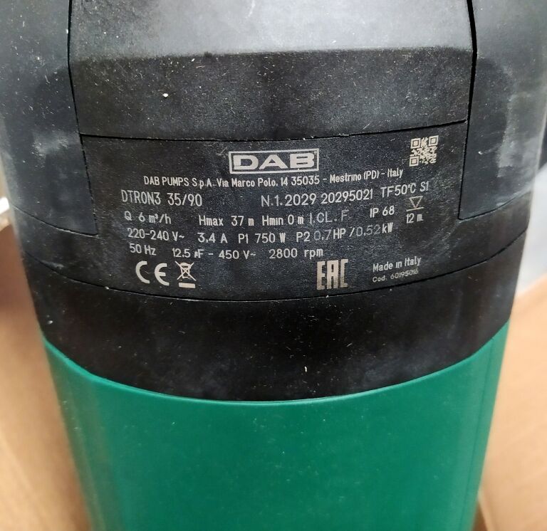 POMPA ZATAPIALNA DAB DTRON 3 35/90  (60195016)