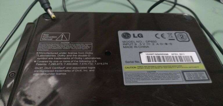 PRZENOŚNY ODTWARZACZ DVD LG DP650