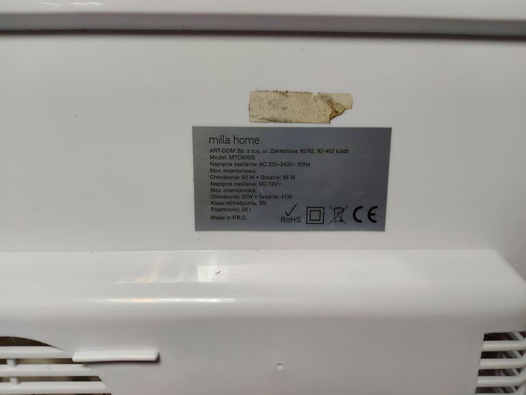 LODÓWKA TURYSTYCZNA MILA HOME MTC600G