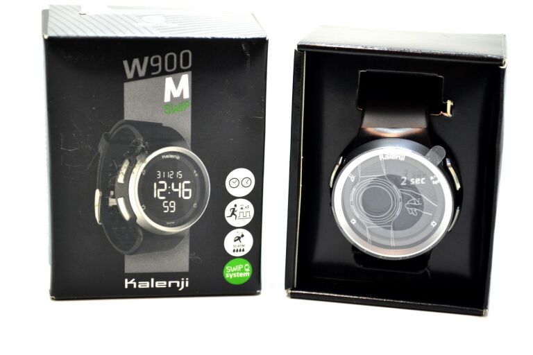 ZEGAREK DO BIEGANIA KALENJI W900 CZARNY