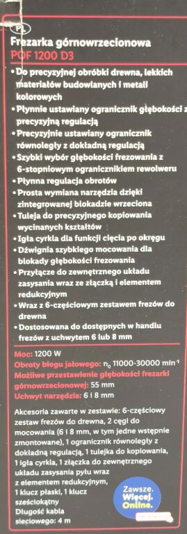 FREZARKA GÓRNOWRZECIONOWA PARKSIDE POF 1200 D3