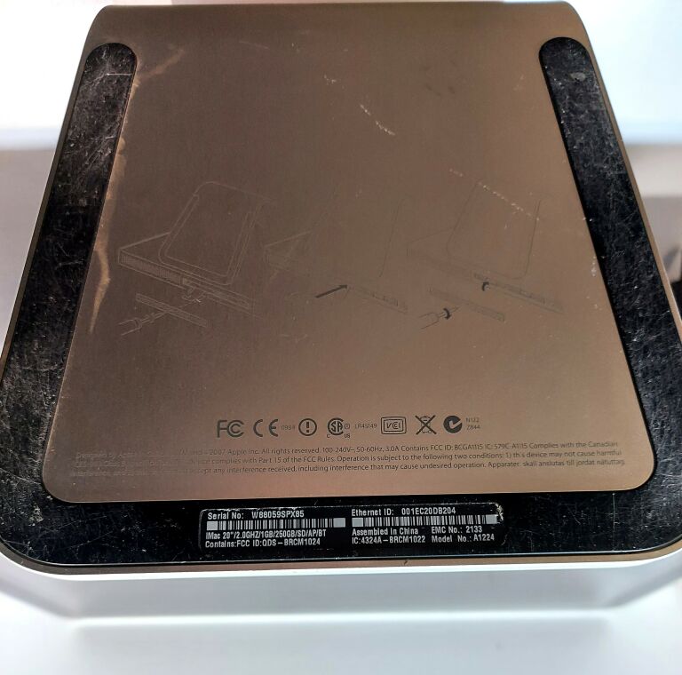 KOMPUTER APPLE IMAC 20" A1224