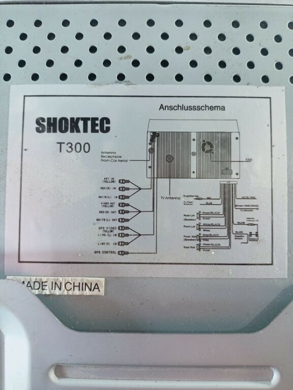 SHOKTEC T300 2DNIN RADIO DVD CD USB BRAK POWER