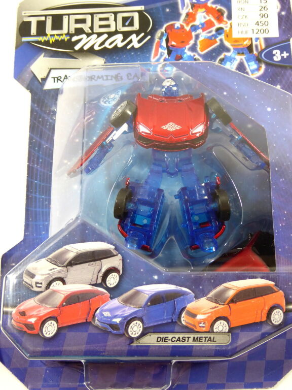 ZABAWKA AUTO TURBO MAX TRANSFORMING CAR CZERWONY