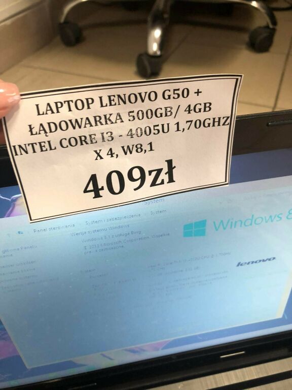 LENOVO G50 500GB/4GB I3 - 4005U 1,70GHZ X 4, W8,1