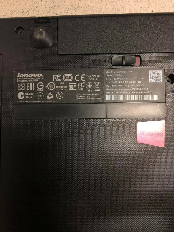 LENOVO G50 500GB/4GB I3 - 4005U 1,70GHZ X 4, W8,1