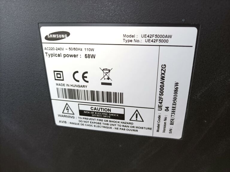 TELEWIZOR SAMSUNG UE42F5000AW
