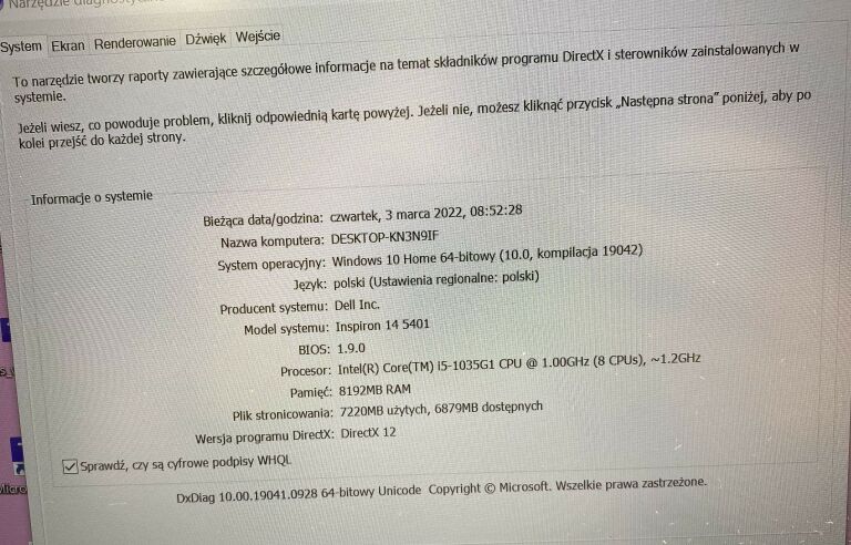 LAPTOP DELL INSPIRON 14 5401 BDB STAN ZOBACZ