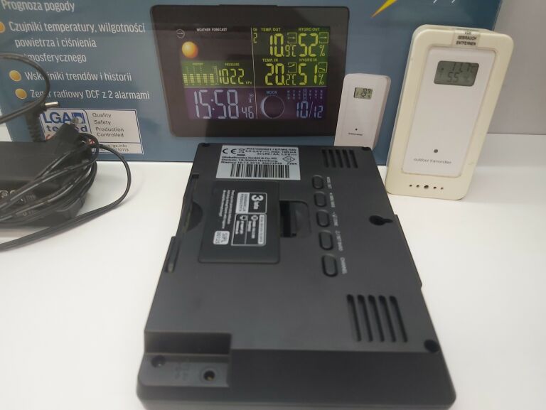 STACJA POGODY GT-WS-16H PUDEŁKO ZASILACZ