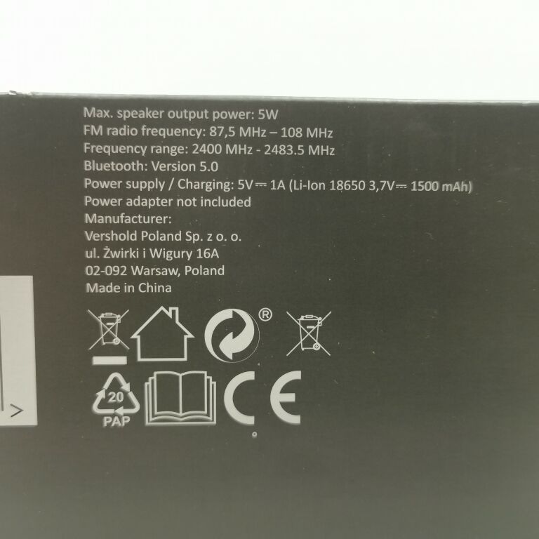 RADIO GŁOŚNIK BLUETOOTH VINTAGE CUISINE USB CZARN