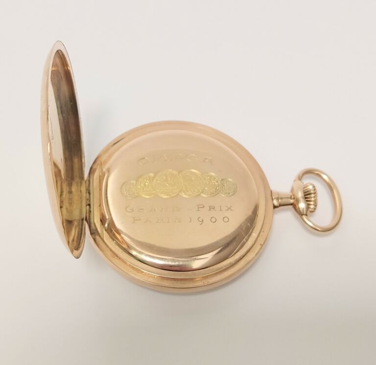 ZŁOTY ZEGAREK OMEGA GRAND PRIX PARIS 1900 14K