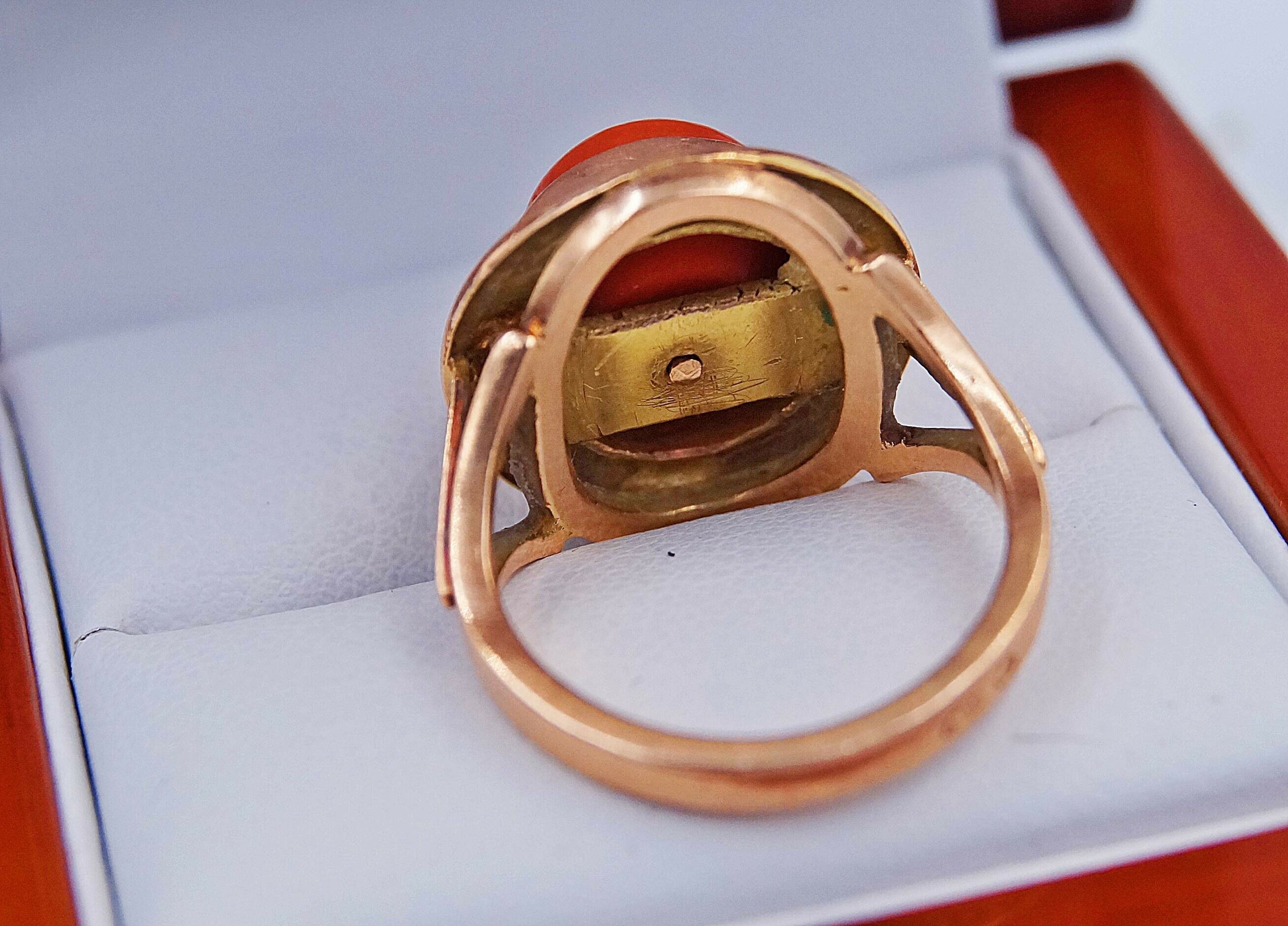 piekny-zloty-pierscionek-z-koralem585r14-material-zloto