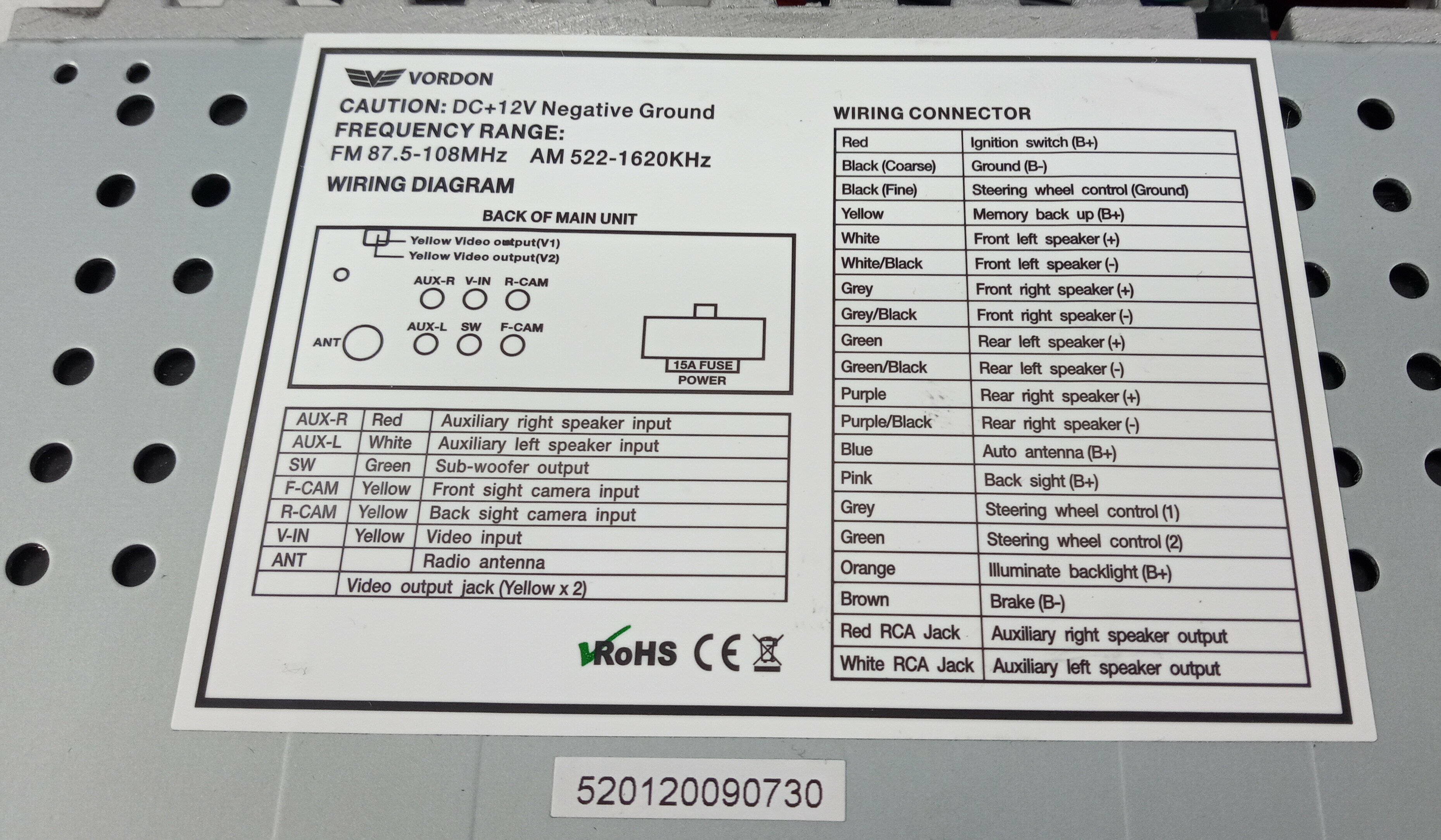 radio-samochodowe-vordon-ac-5201-komplet-okazja-model-ac-5201