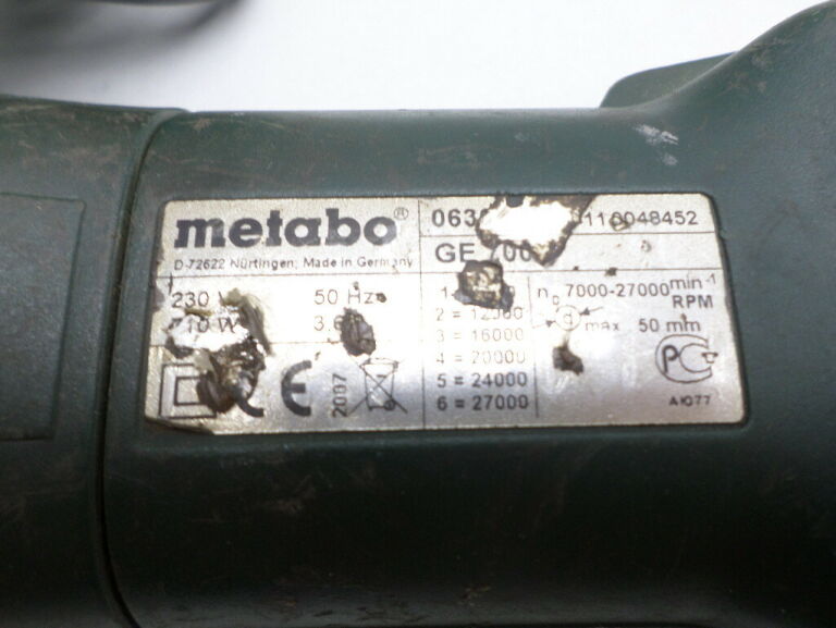 SZLIFIERKA PROSTA METABO GE700