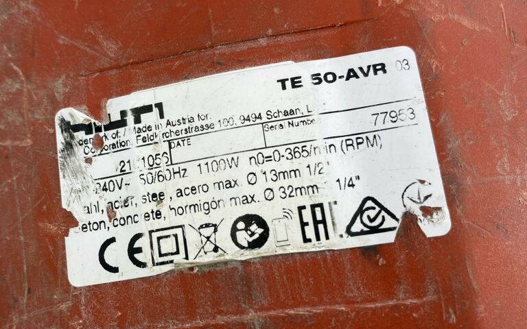 MŁOTOWIERTARKA HILTI TE 50-AVR 1100W