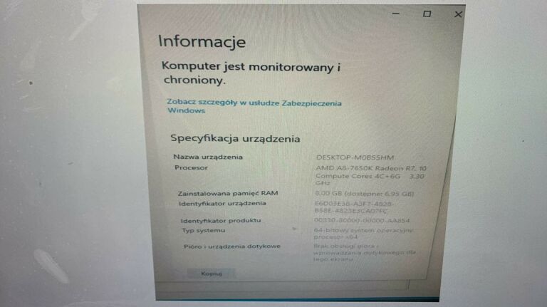 KOMPUTER STACJONARNY LOGIC AMD A8-765OK 320GB 8GB
