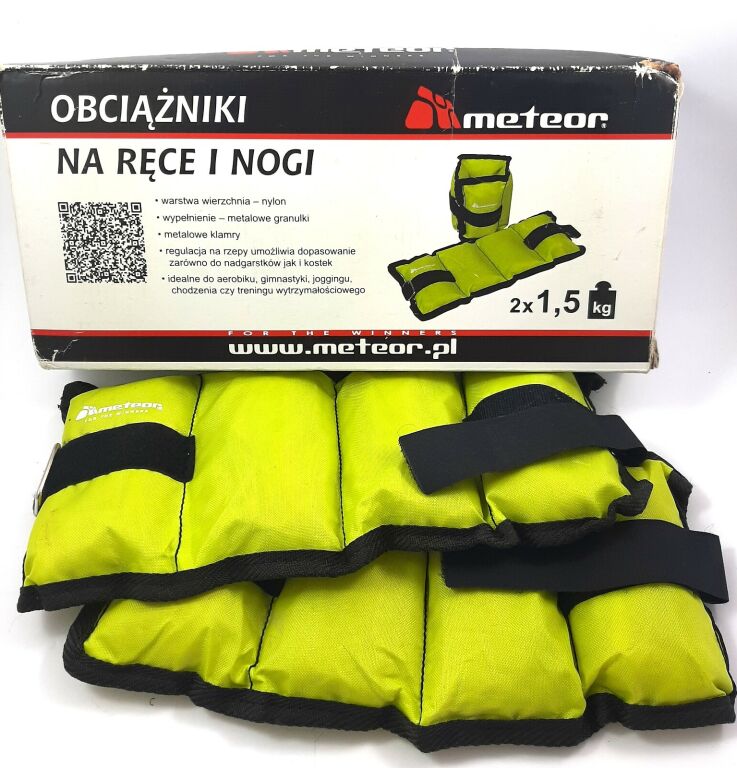 OBCIĄŻNIKI NA RĘCE I NOGI METEOR 2 X 1,5 KG