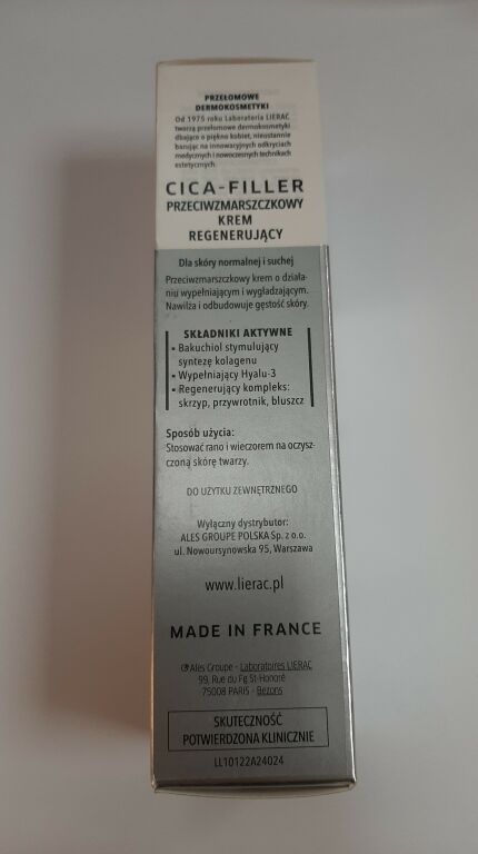 LIERAC CICA - FILLER KREM PRZECIWZMARSZCZKOWY 40M