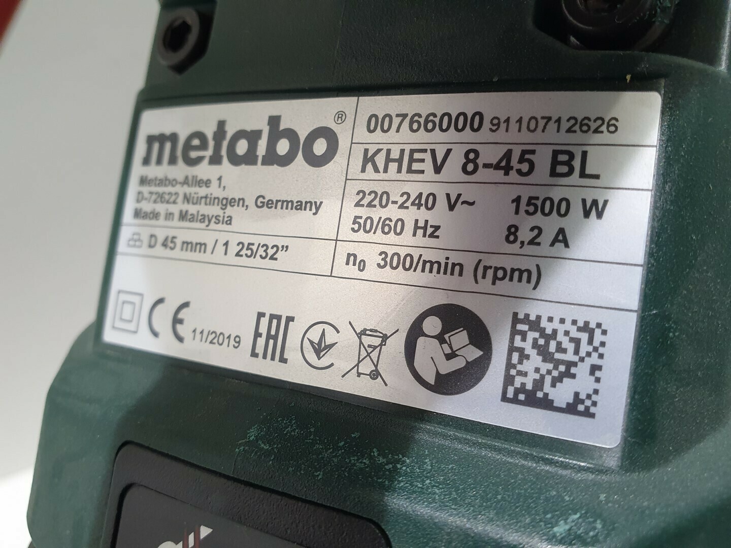 mlot-udarowy-metabo-khev-8-45-bl-sds-maxjak-nowy-kod-producenta-600766500