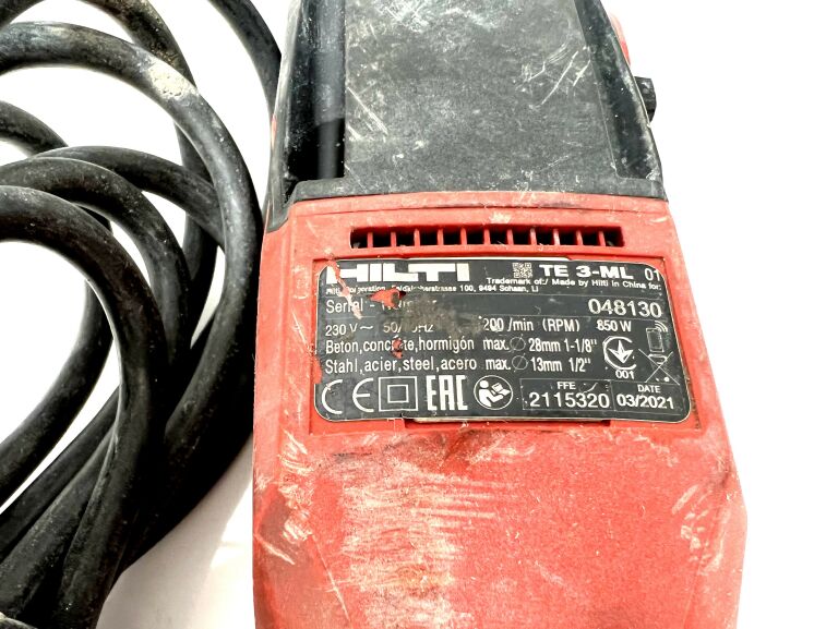 MŁOTOWIERTARKA HILTI TE 3-ML SDS PLUS 850 W