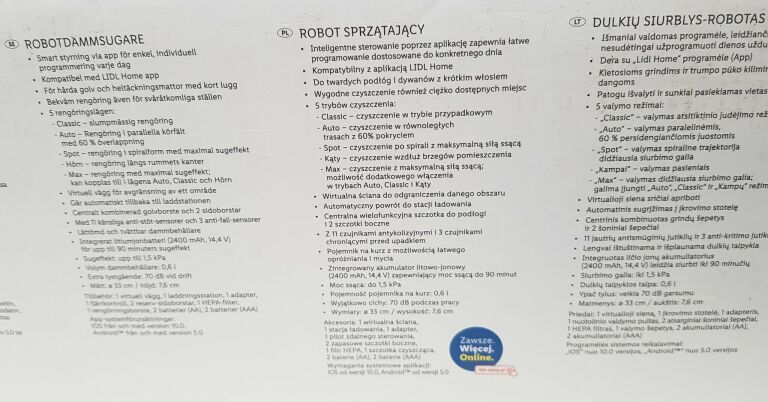 ROBOT SPRZĄTAJĄCY SILVERCREST SSRA1