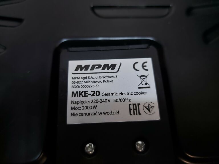 KUCHENKA CERAMICZNA MPM MKE-20