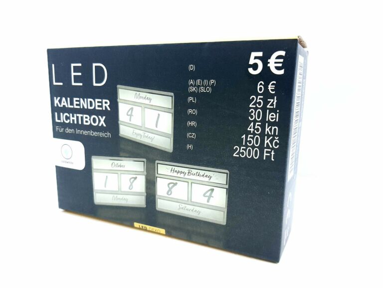 LIGHTBOX KALENDARZ LED