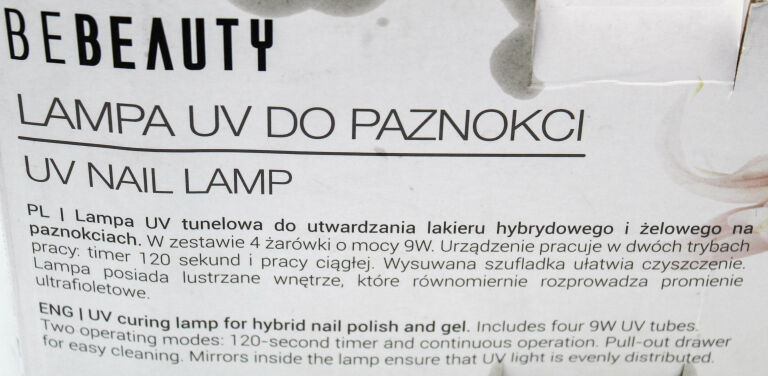 LAMPA UV BEBEAUTY UVL-6222 36 W DO PAZNOKCI HYBRY