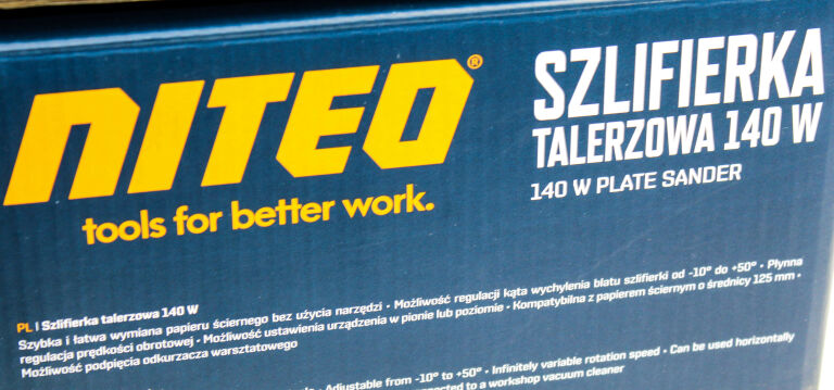 SZLIFIERKA NITEO TOOLS TALERZOWA STOŁOWA 140W