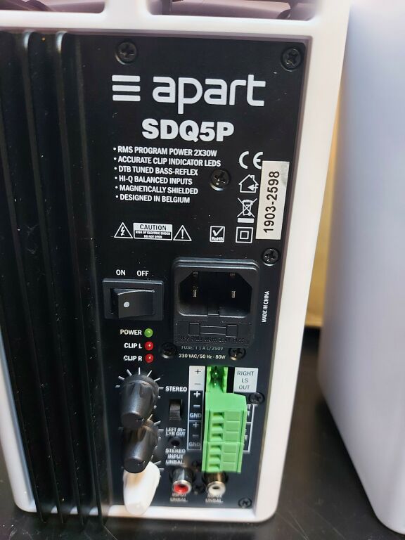ZESTAW GŁOŚNIKÓW APART SDQ5P 2X30W 5" POLECAM