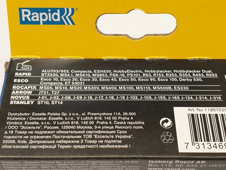 ZSZYWKI RAPID HIGH PERFORMANCE 11857025 TYP53 2500