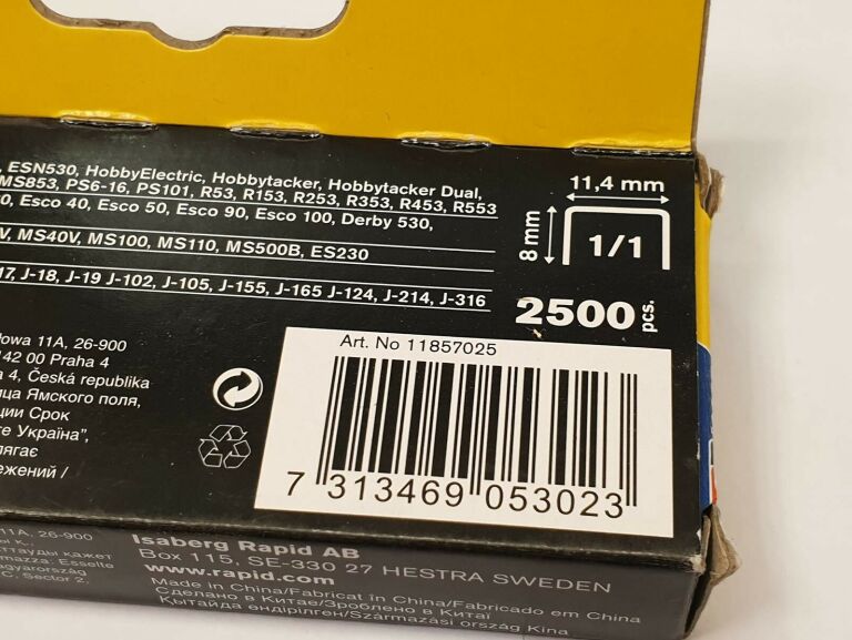 ZSZYWKI RAPID HIGH PERFORMANCE 11857025 TYP53 2500