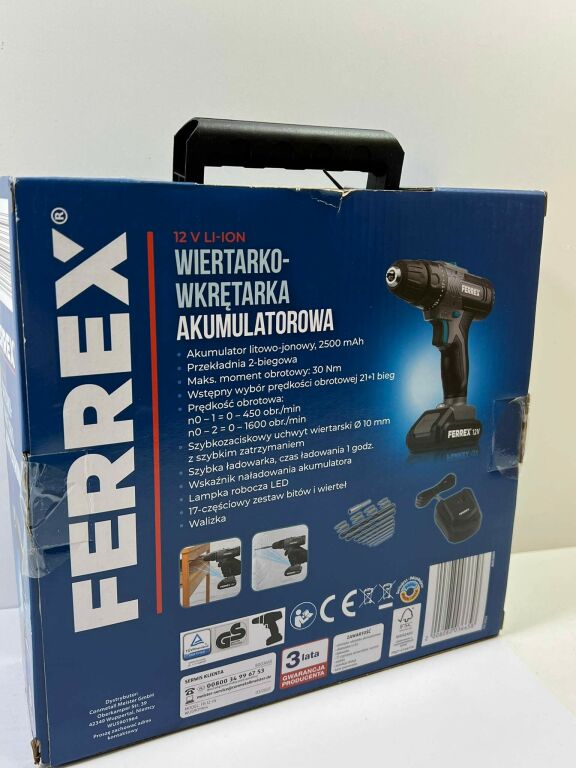 FERREX WIERTARKO-WKRĘTARKA 12V LI-ION AKU