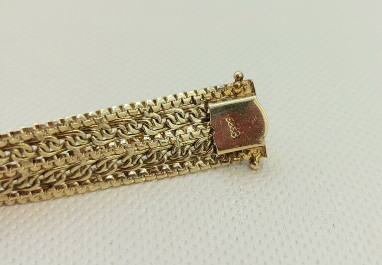 ZŁOTA BRANSOLETKA PR:585(14K) W:24,4G DŁ:18,5CM