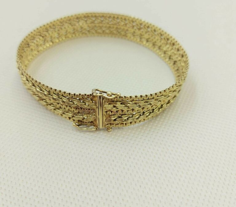 ZŁOTA BRANSOLETKA PR:585(14K) W:24,4G DŁ:18,5CM