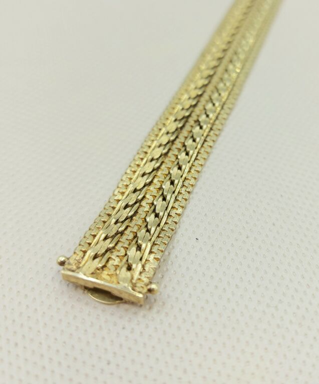 ZŁOTA BRANSOLETKA PR:585(14K) W:24,4G DŁ:18,5CM