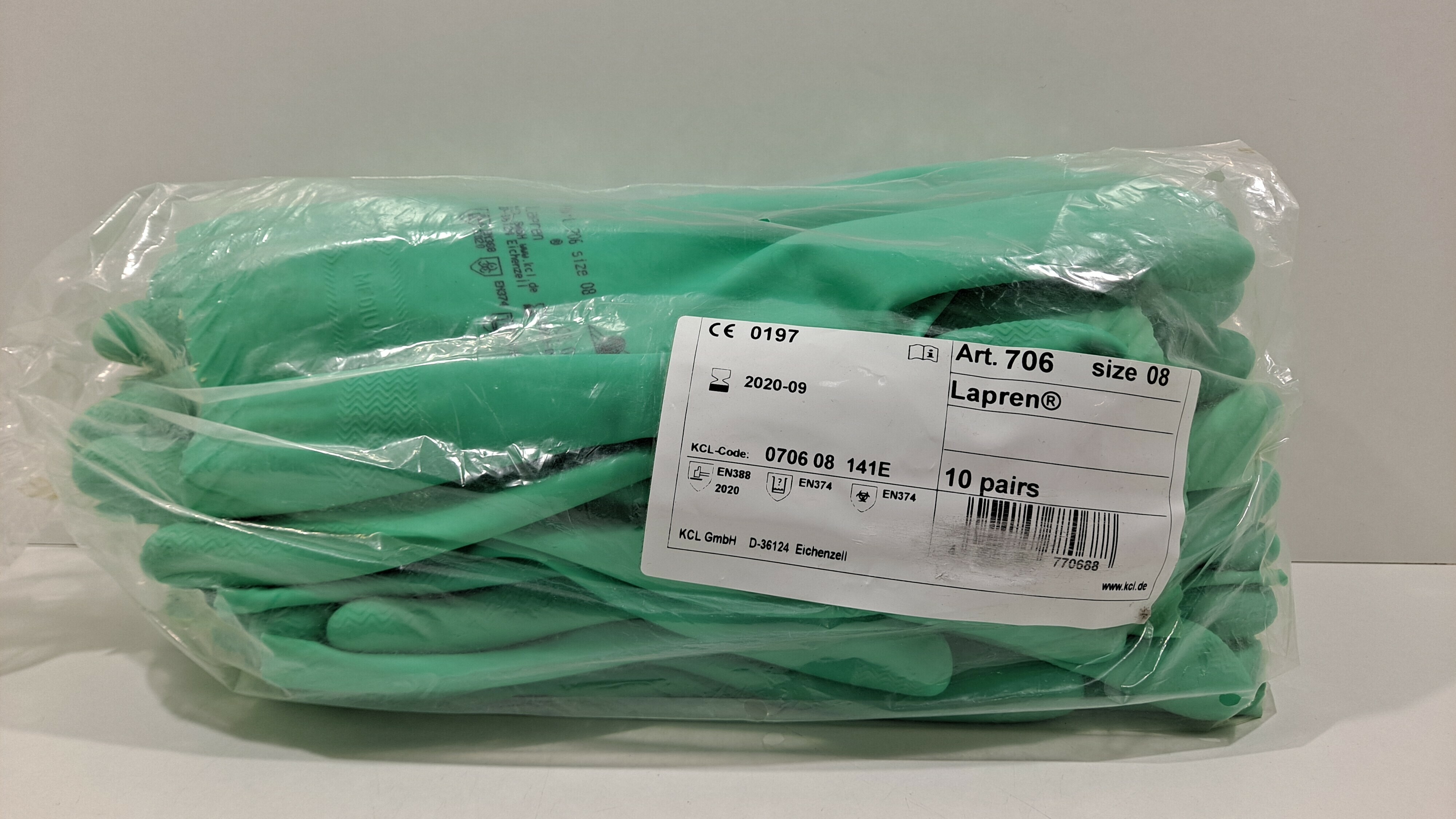 rekawice-ochronne-kcl-706-lapren-9-par-r-8-stan-powystawowy