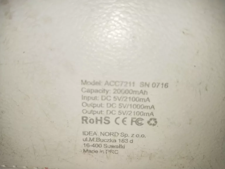 USZKODZONY POWERBANK ACCURA ACCUBANK MONSTER 20000MAH