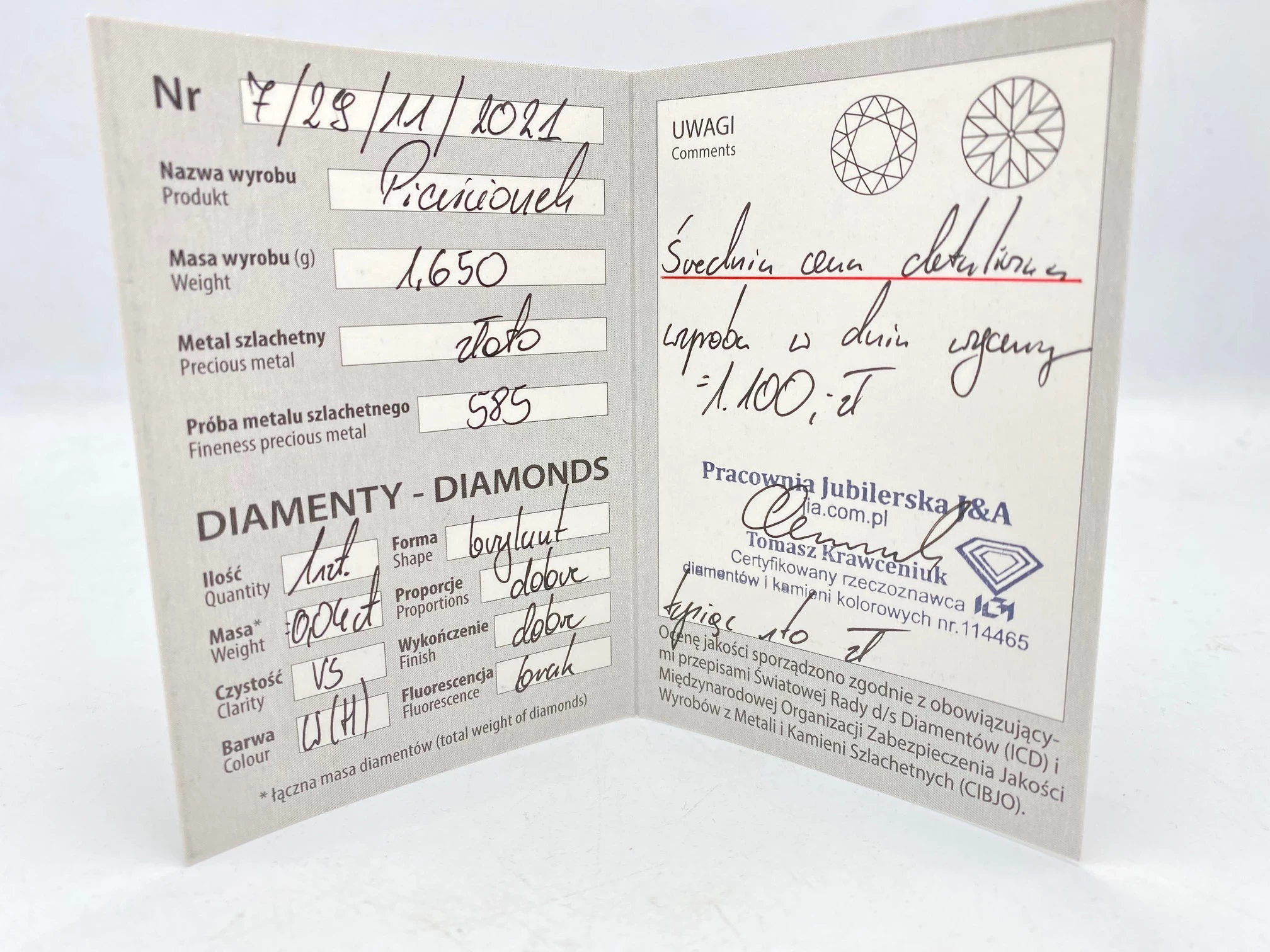 zloty-pierscionek-diament-004ct-585-165g-r11-ean-gtin-5905868202373