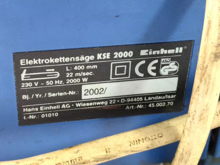 PIŁA ŁAŃCUCHOWA ELEKTRYCZNA EINHELL KSE 2000