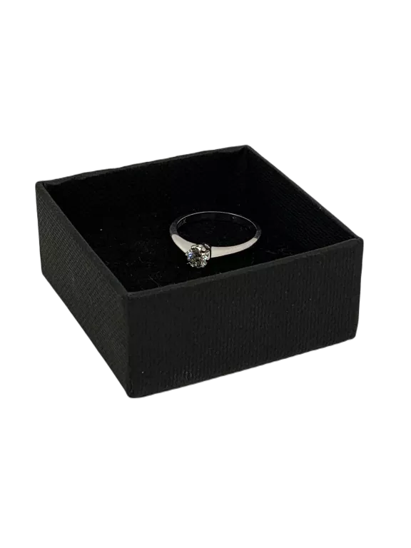 ZŁOTY PIERŚCIONEK 585 ZARĘCZYNOWY ROZMIAR 10 DIAMENT 0,27CT CERTYFIKAT